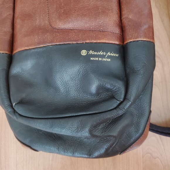 Master-piece All Leather Crossbody Sling – Made in Japan (Brown/Black) - Picture 3 of 8